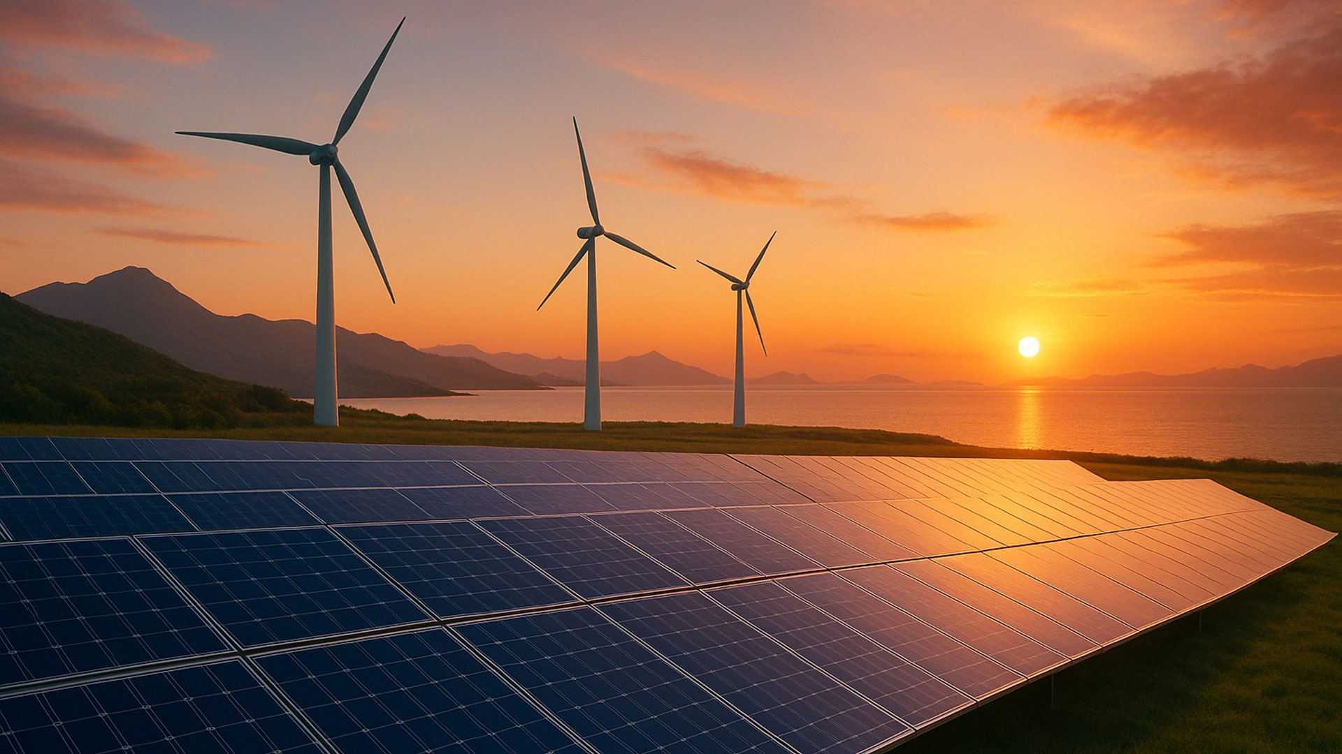 edificio empresarial com paineis solares